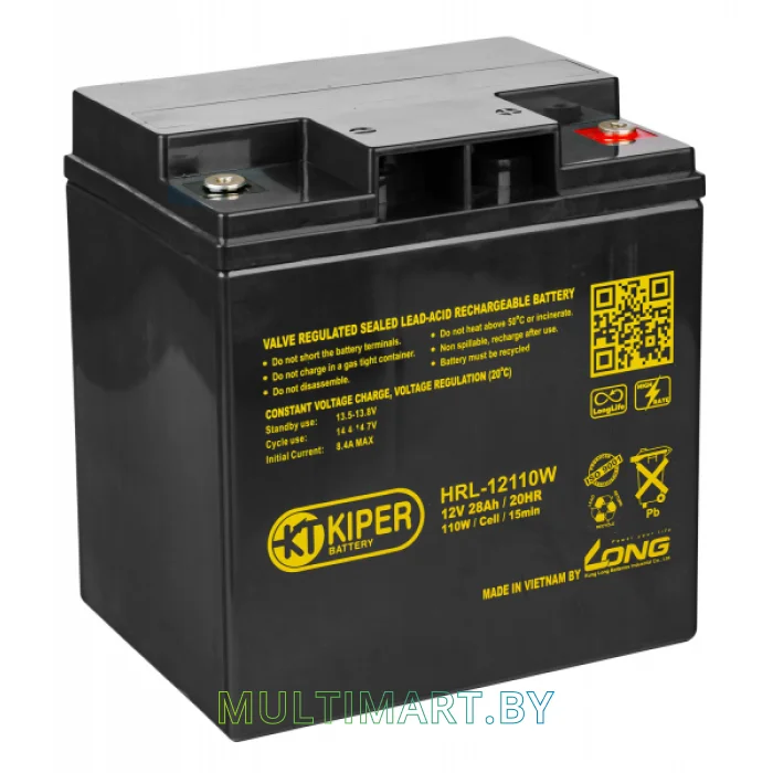 Аккумулятор для ИБП Kiper HRL-12110W (12В/28 А·ч)